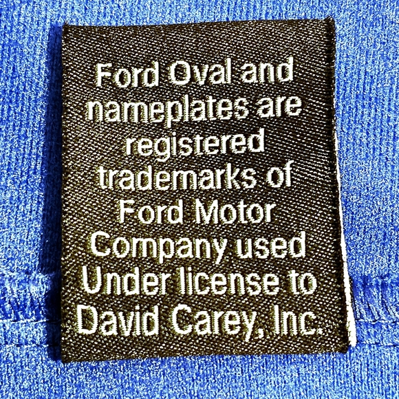 David Carey Originals Ford Mustang Car Club Show Blue Zip-up Jacket Size 2XL - Picture 9 of 10